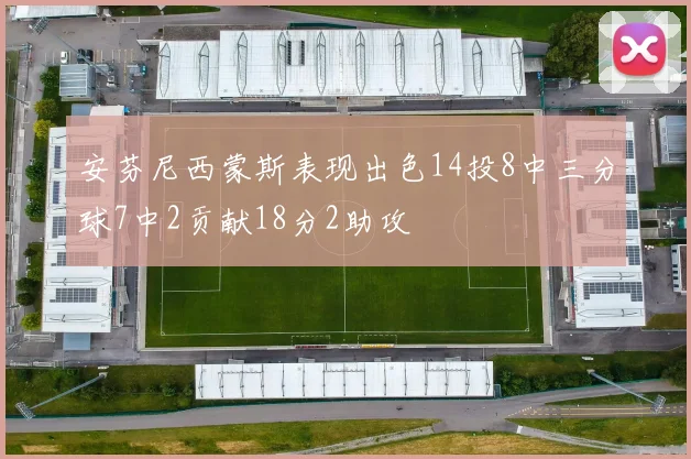 安芬尼西蒙斯表现出色14投8中三分球7中2贡献18分2助攻